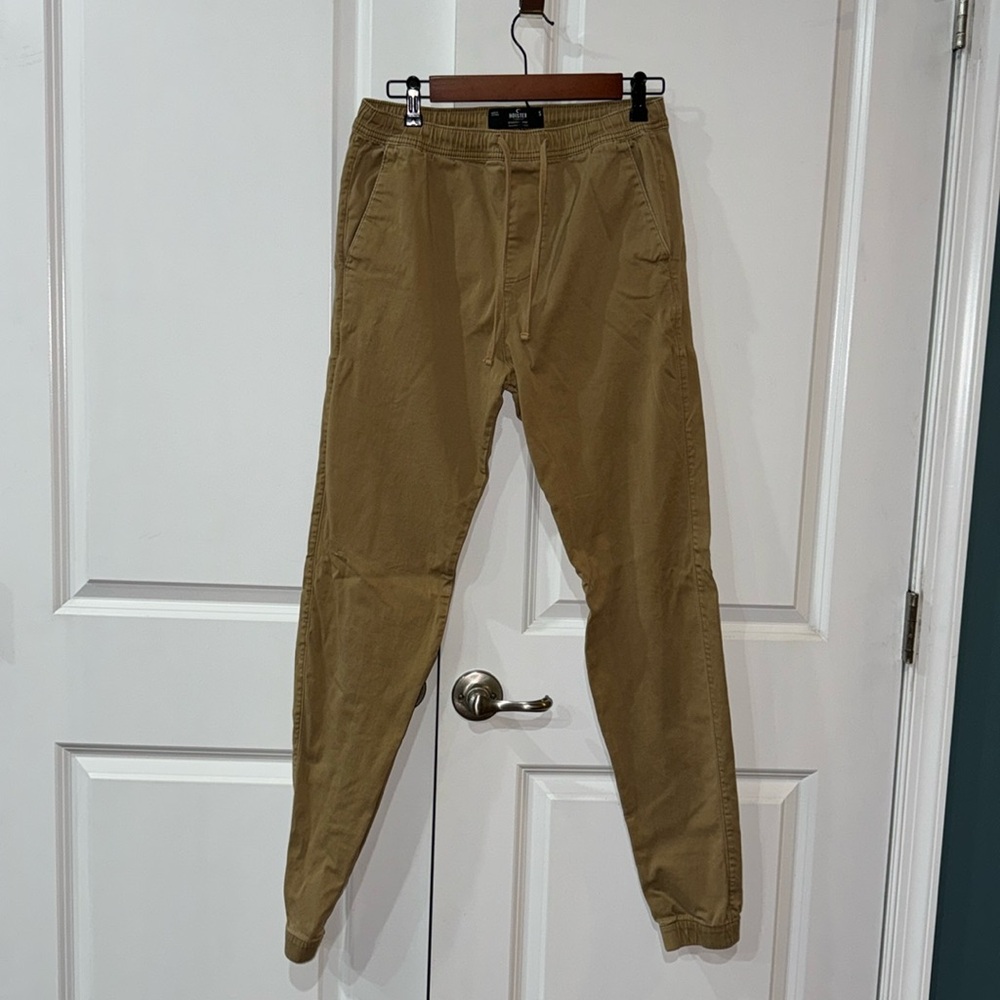 Men’s small khaki stacked skinny joggers